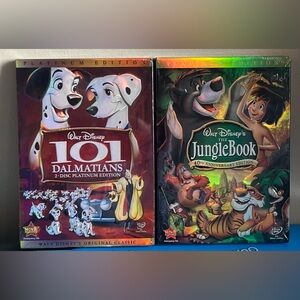 Disney The Jungle Book and 101 Dalmatians Platinum Edition DVDs NEW in Package